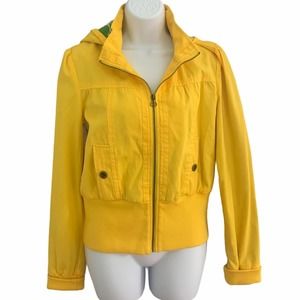 Anthro Tulle Yellow Jacket Size Medium